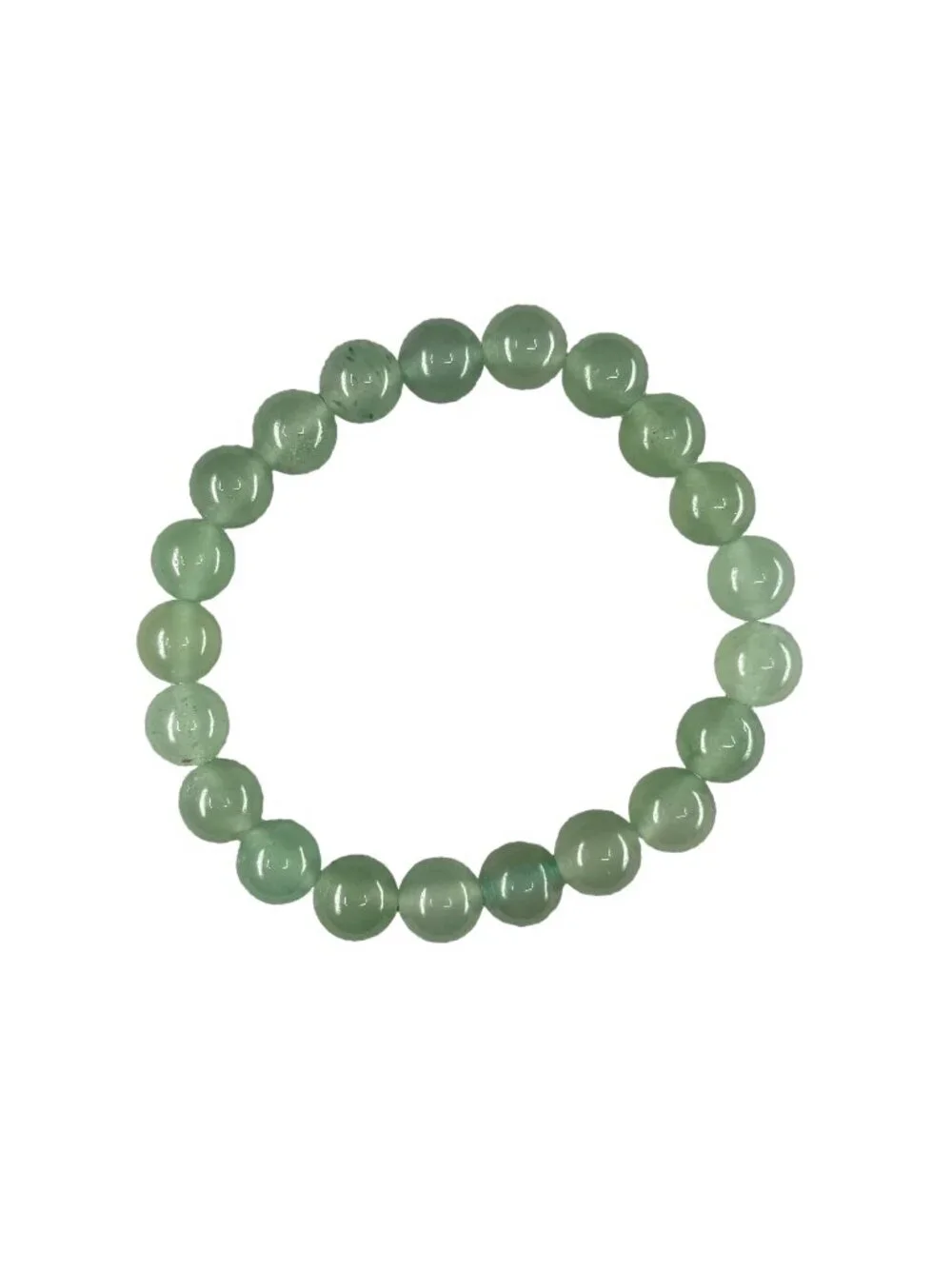 8mm Natural Green Aventurine Bead Bracelet Genuine Crystal Custom Size Lucky
